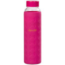 Ted Baker Hot Pink Glass Water Bottle with Silicone Sleeve