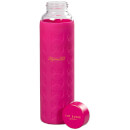 Ted Baker Hot Pink Glass Water Bottle with Silicone Sleeve
