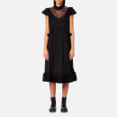 Coach Women's Sleeveless Ruffle Dress - Black