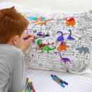 Doodle World Map Pillowcase with 10 Wash Out Pens