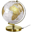 Wild Wood 10 Inch Globe Light - Metallic Brass/Arctic White