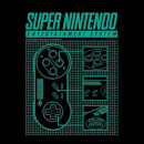 Super Nintendo Entertainment System Blueprint T-Shirt - Black