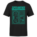 Super Nintendo Entertainment System Blueprint T-Shirt - Black