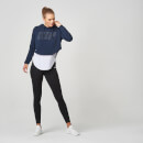 Felpa con cappuccio con logo - S - Blu Navy