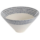 Nkuku Indigo Drop Serving Bowl - Cream and Indigo