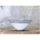 Nkuku Indigo Drop Serving Bowl - Cream and Indigo