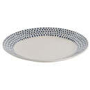 Nkuku Indigo Drop Dinner Plate - Cream and Indigo