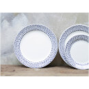 Nkuku Indigo Drop Dinner Plate - Cream and Indigo