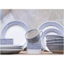 Nkuku Indigo Drop Dinner Plate - Cream and Indigo
