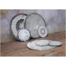 Nkuku Avani Etched Placemat - Antique Silver - Spiral