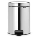 Brabantia New Icon 5 Litre Pedal Bin - Brilliant Steel
