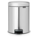 Brabantia New Icon 5 Litre Pedal Bin - Matt Steel Fingerprint Proof