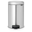 Brabantia New Icon 12 Litre Pedal Bin - Matt Steel Fingerprint Proof