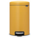 Brabantia New Icon 12 Litre Pedal Bin - Mineral Mustard Yellow