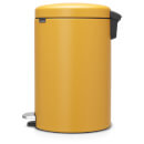 Brabantia New Icon 20 Litre Pedal Bin - Mineral Mustard Yellow