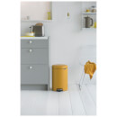 Brabantia New Icon 20 Litre Pedal Bin - Mineral Mustard Yellow