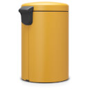 Brabantia New Icon 20 Litre Pedal Bin - Mineral Mustard Yellow