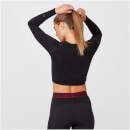 Shape Seamless Crop Top - XL - ดำ