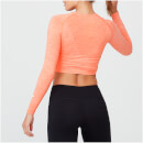 Shape Seamless Crop Top - XL - Light Coral Marl