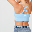 Shape Seamless Sports Bra - M - Light Blue Marl