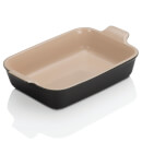 Le Creuset Stoneware Medium Heritage Rectangular Roasting Dish 26cm - Satin Black