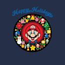 Nintendo Super Mario Mario Happy Holidays Navy T-Shirt