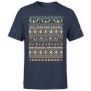 Nintendo Yoshi Have A Merry Mario Christmas Navy T-Shirt