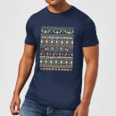Nintendo Yoshi Have A Merry Mario Christmas Navy T-Shirt