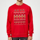 Nintendo Super Mario Happy Holidays The Good Guys Red Christmas Sweatshirt
