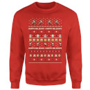 Nintendo Super Mario Happy Holidays The Good Guys Red Christmas Sweatshirt