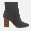 Sam Edelman Women's Corra Suede Heeled Ankle Boots - Asphalt