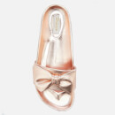 Dune Women's Fenela Leather Slide Sandals - Rose Gold