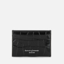 Aspinal of London Women's Slim Croc Credit Card Case - Black