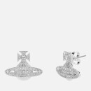 Vivienne Westwood Women's Minnie Bas Relief Earrings - Silver White Crystal