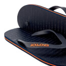 Jack & Jones Men's Plain Flip Flops - Navy Blazer/Orange Ochre