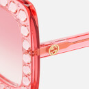 Gucci Women's Large Square Frame Sunglasses - Pink