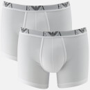 Emporio Armani Men's 2 Pack Cotton Stretch Boxer Shorts - Bianco