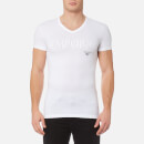 Emporio Armani Men's Stretch Cotton V Neck T-Shirt - Bianco
