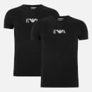 Emporio Armani Men's 2 Pack Cotton Stretch Crew Neck T-Shirt - Nero