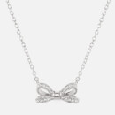 Ted Baker Women's Olessi Mini Opulent Pavé Bow Pendant - Silver/Crystal