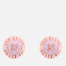 Ted Baker Women's Eisley Enamel Mini Button Earrings - Rose Gold/Baby Pink - Rose Gold