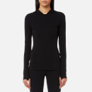 NO KA'OI Women's Olu Olu Long Sleeve Hooded T-Shirt - Black
