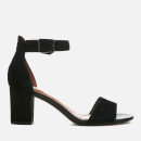 Clarks Women's Deva Mae Suede Blocked Heeled Sandals - Black
