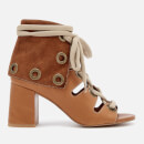 See By Chloé Women's Calf Leather Heeled Sandals - Cuoio