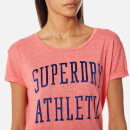 Superdry Women's Athletic Slim Boyfriend T-Shirt - Cheerleader Pink