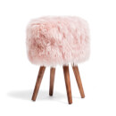 Royal Dream Heavenly Pink Sheepskin Stool