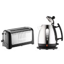 Dualit Jug Kettle and 4 Slice Long Slot Toaster Bundle - Black