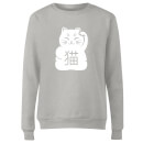 Lucky Cat Women's Sweatshirt - Grey