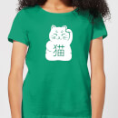 Lucky Cat Women's T-Shirt - Kelly Green