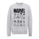 Sweat Homme Têtes Multiples - Marvel - Gris